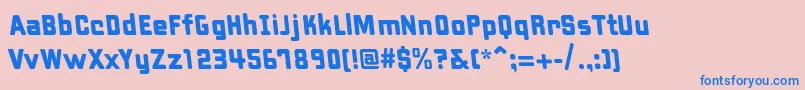 Fonte PfhipsterReverse – fontes azuis em um fundo rosa