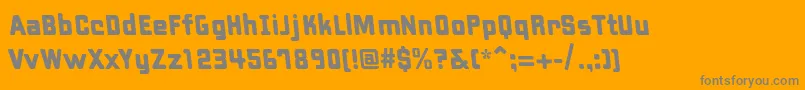 Fonte PfhipsterReverse – fontes cinzas em um fundo laranja
