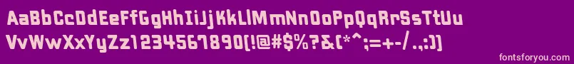 PfhipsterReverse Font – Pink Fonts on Purple Background