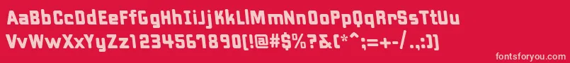 Fonte PfhipsterReverse – fontes rosa em um fundo vermelho