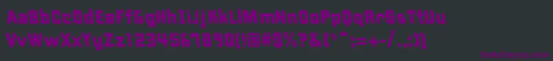 Czcionka PfhipsterReverse – fioletowe czcionki na czarnym tle