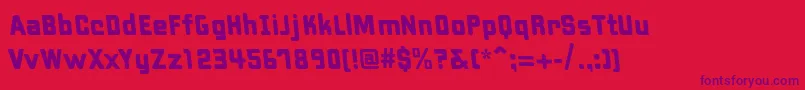 PfhipsterReverse Font – Purple Fonts on Red Background