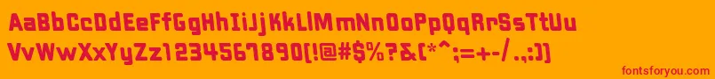 PfhipsterReverse Font – Red Fonts on Orange Background