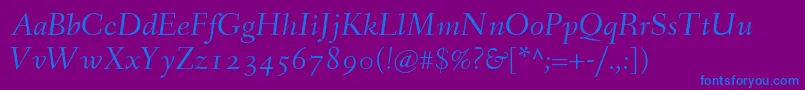 fuente FanwoodItalicWebfont – Fuentes Azules Sobre Fondo Morado