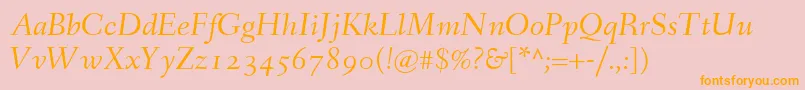 FanwoodItalicWebfont Font – Orange Fonts on Pink Background