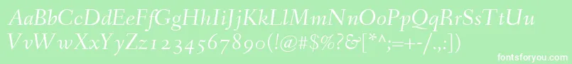 FanwoodItalicWebfont Font – White Fonts on Green Background