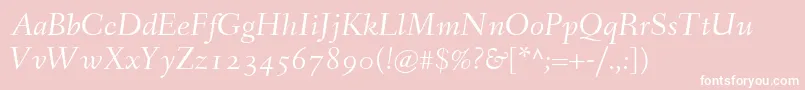 FanwoodItalicWebfont Font – White Fonts on Pink Background