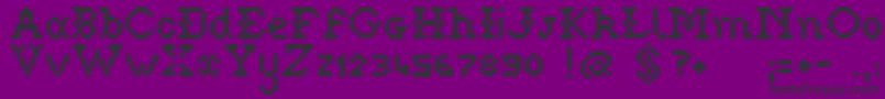 Pixelstitch Font – Black Fonts on Purple Background