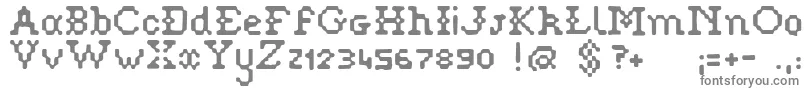 Pixelstitch Font – Gray Fonts on White Background