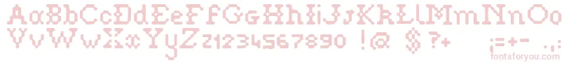 Pixelstitch Font – Pink Fonts on White Background