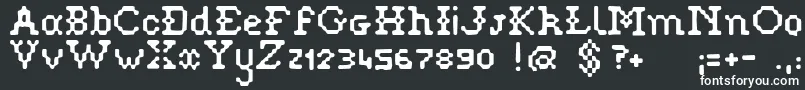 フォントPixelstitch – 黒い背景に白い文字