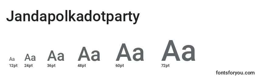 Размеры шрифта Jandapolkadotparty