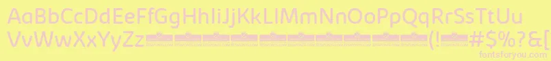 KabrioSoftBookTrial Font – Pink Fonts on Yellow Background