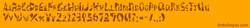 Schizm Font – Brown Fonts on Orange Background