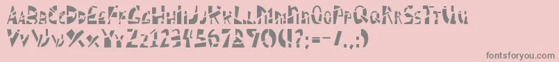 Schizm Font – Gray Fonts on Pink Background