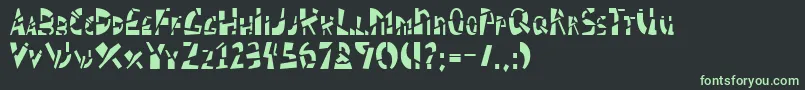 Schizm Font – Green Fonts on Black Background