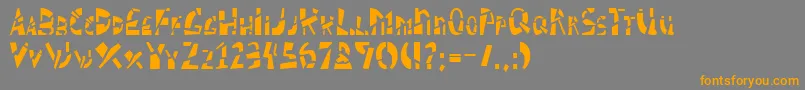 Schizm Font – Orange Fonts on Gray Background