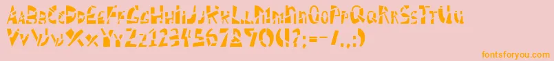 Schizm Font – Orange Fonts on Pink Background