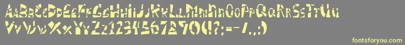 Schizm-fontti – keltaiset fontit harmaalla taustalla