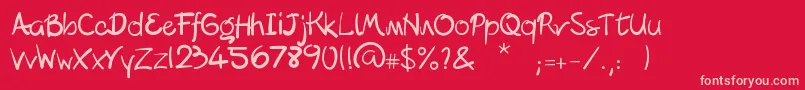 Lipograf Font – Pink Fonts on Red Background