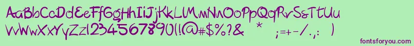 Lipograf Font – Purple Fonts on Green Background