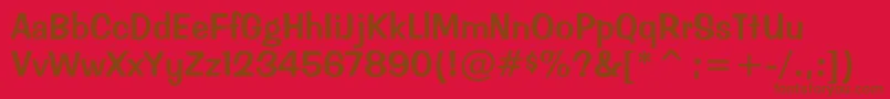 Miu Font – Brown Fonts on Red Background