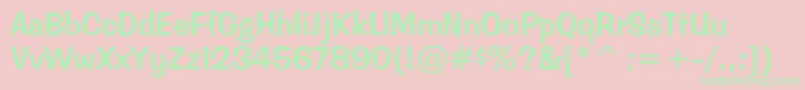 Miu Font – Green Fonts on Pink Background