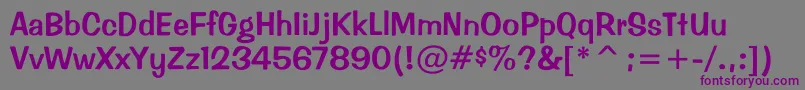 Miu Font – Purple Fonts on Gray Background