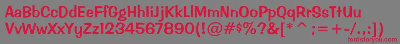 Miu Font – Red Fonts on Gray Background