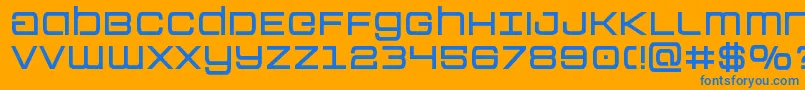 Colonymarinessemibold Font – Blue Fonts on Orange Background