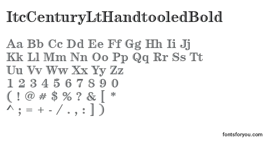 Шрифт ItcCenturyLtHandtooledBold – алфавит, цифры, специальные символы