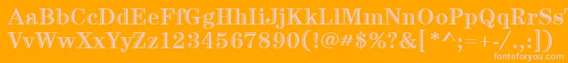 ItcCenturyLtHandtooledBold Font – Pink Fonts on Orange Background