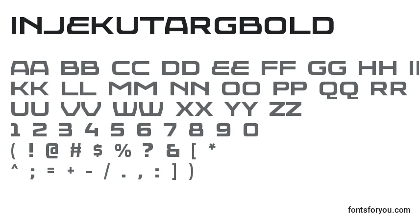 Шрифт InjekutargBold – алфавит, цифры, специальные символы