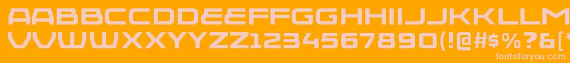 InjekutargBold Font – Pink Fonts on Orange Background