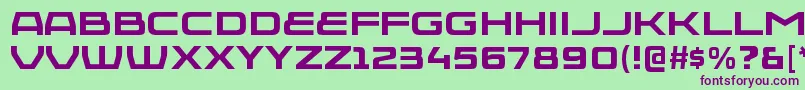 InjekutargBold Font – Purple Fonts on Green Background