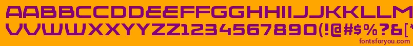 InjekutargBold Font – Purple Fonts on Orange Background