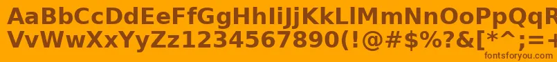 BitstreamVeraSansBold Font – Brown Fonts on Orange Background