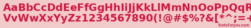 BitstreamVeraSansBold Font – Red Fonts on Pink Background