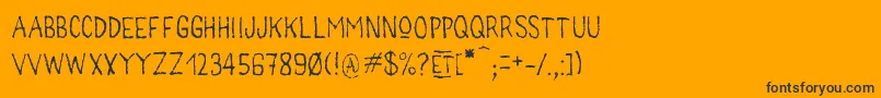 MainLevРІeRegularJu Font – Black Fonts on Orange Background