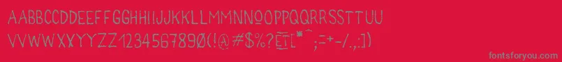 MainLevРІeRegularJu Font – Gray Fonts on Red Background