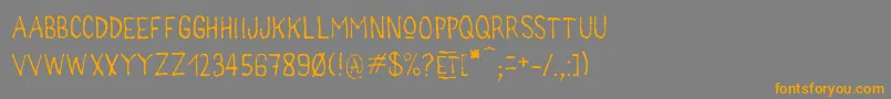 MainLevРІeRegularJu Font – Orange Fonts on Gray Background