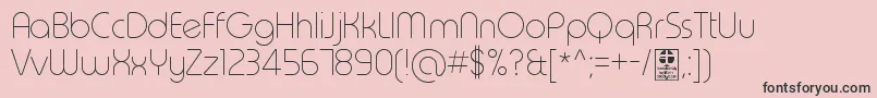 TypoRoundThinDemo Font – Black Fonts on Pink Background