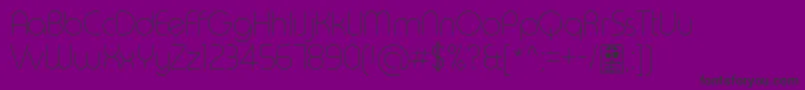 TypoRoundThinDemo Font – Black Fonts on Purple Background