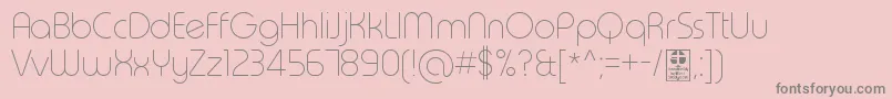 TypoRoundThinDemo Font – Gray Fonts on Pink Background