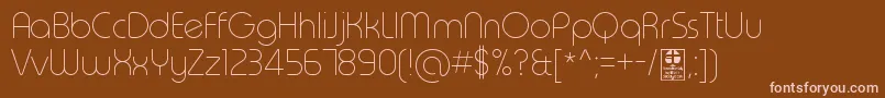 Шрифт TypoRoundThinDemo – розовые шрифты на коричневом фоне