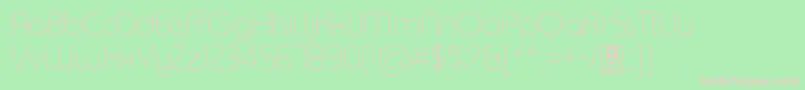 TypoRoundThinDemo Font – Pink Fonts on Green Background