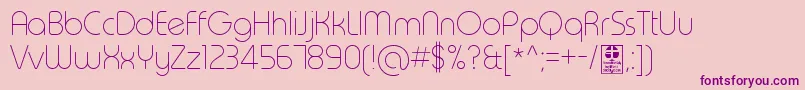 TypoRoundThinDemo Font – Purple Fonts on Pink Background