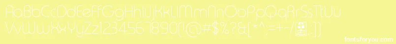 TypoRoundThinDemo Font – White Fonts on Yellow Background