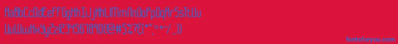 B2sq Font – Blue Fonts on Red Background