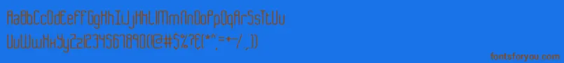 B2sq Font – Brown Fonts on Blue Background